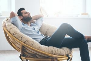 man relaxing